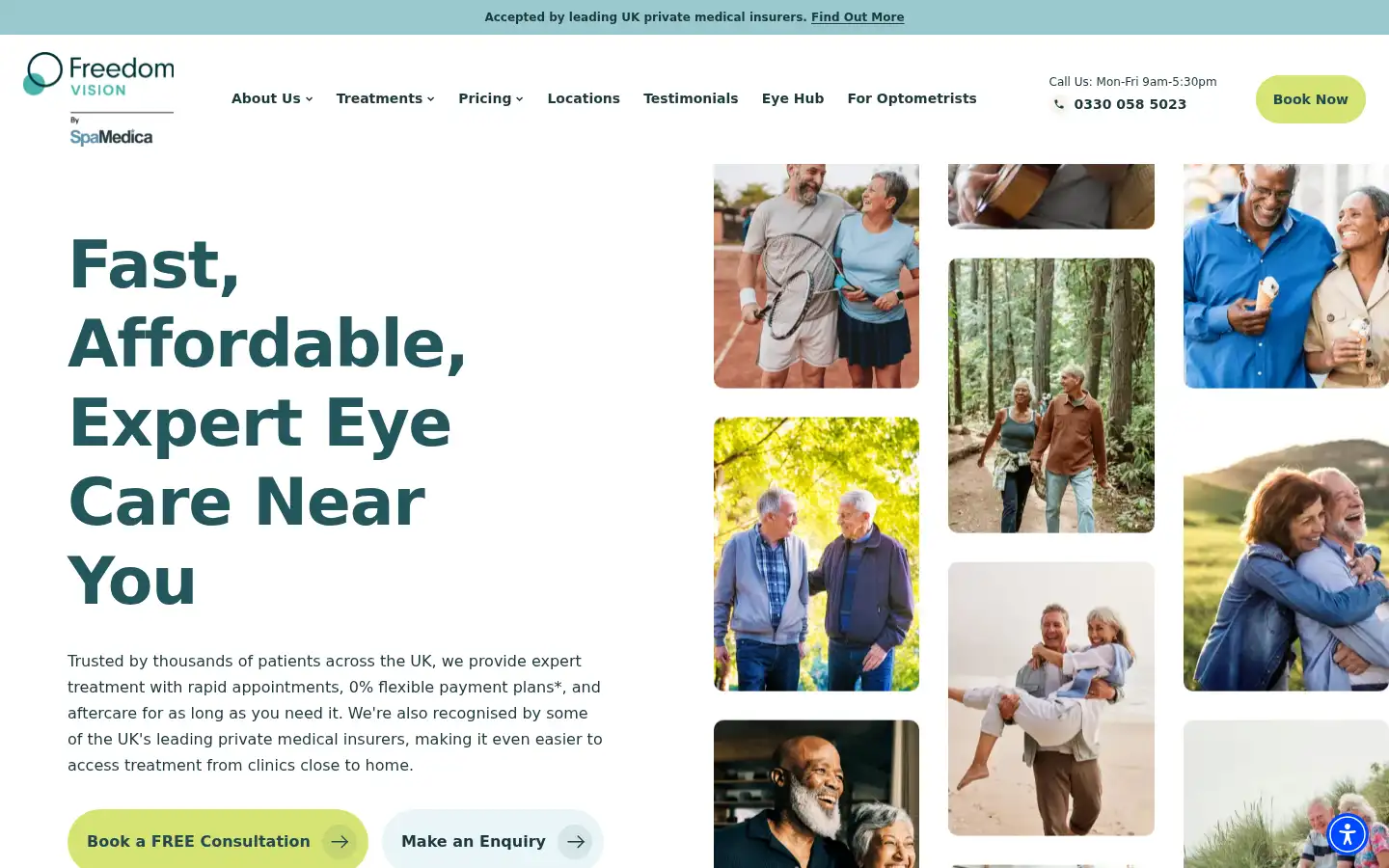 Screenshot of freedom-vision.co.uk