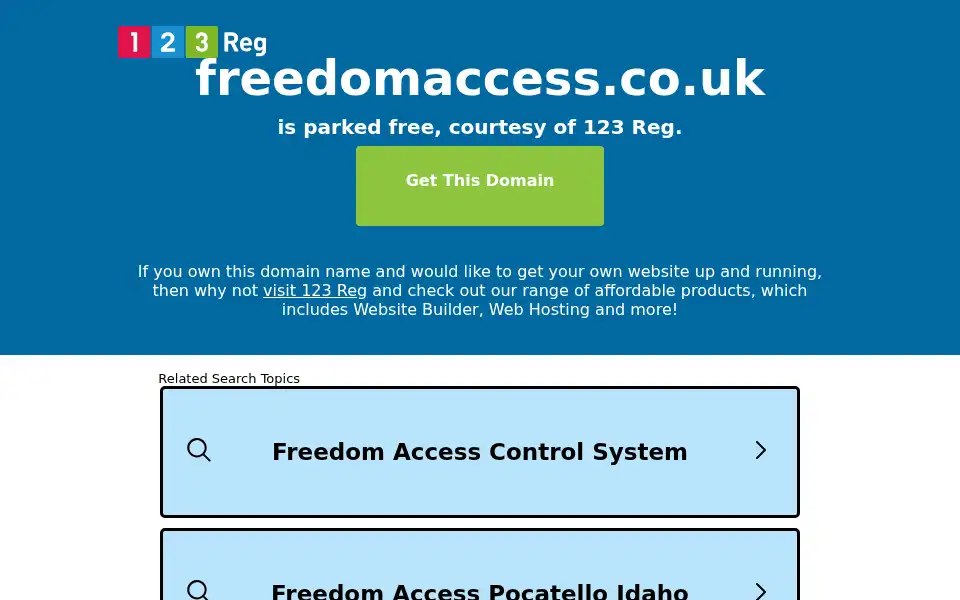 Screenshot of freedomaccess.co.uk