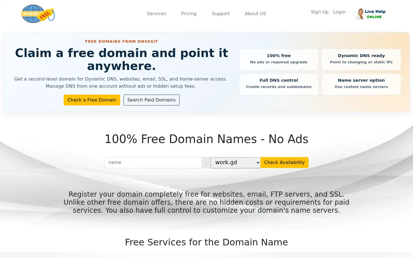Screenshot of freedomain.one