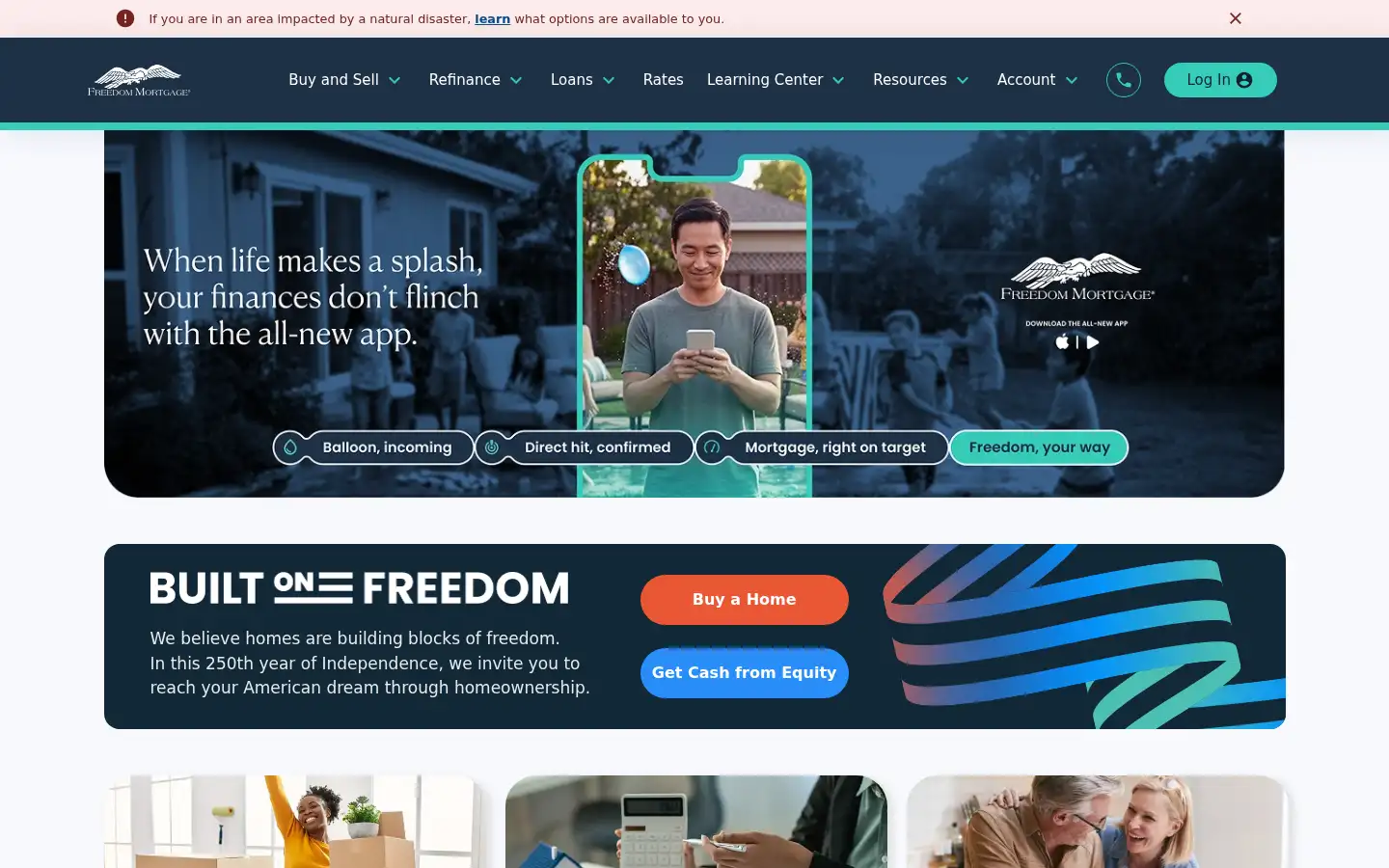 Screenshot of freedommortgage.com