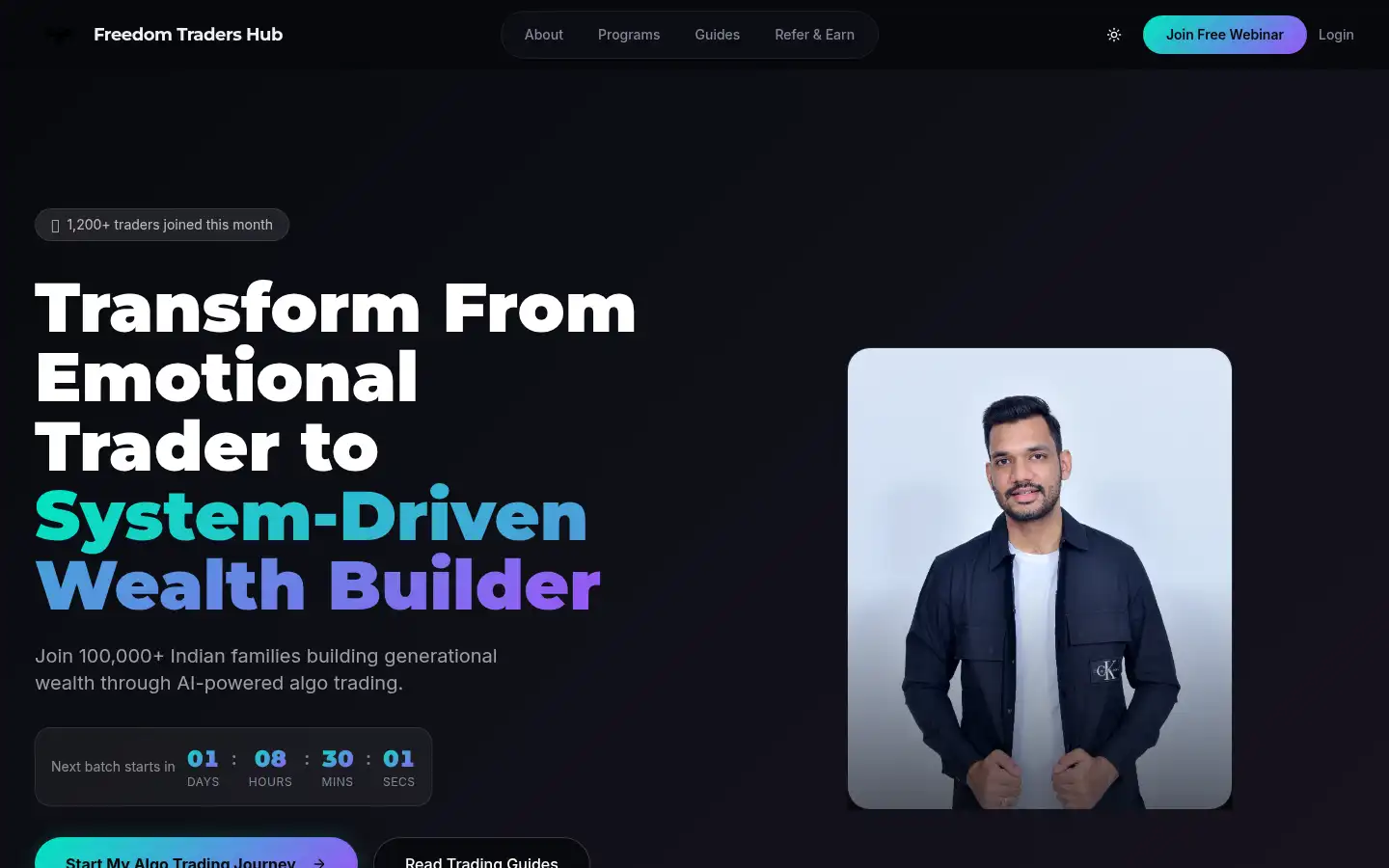 Screenshot of freedomtradershub.com