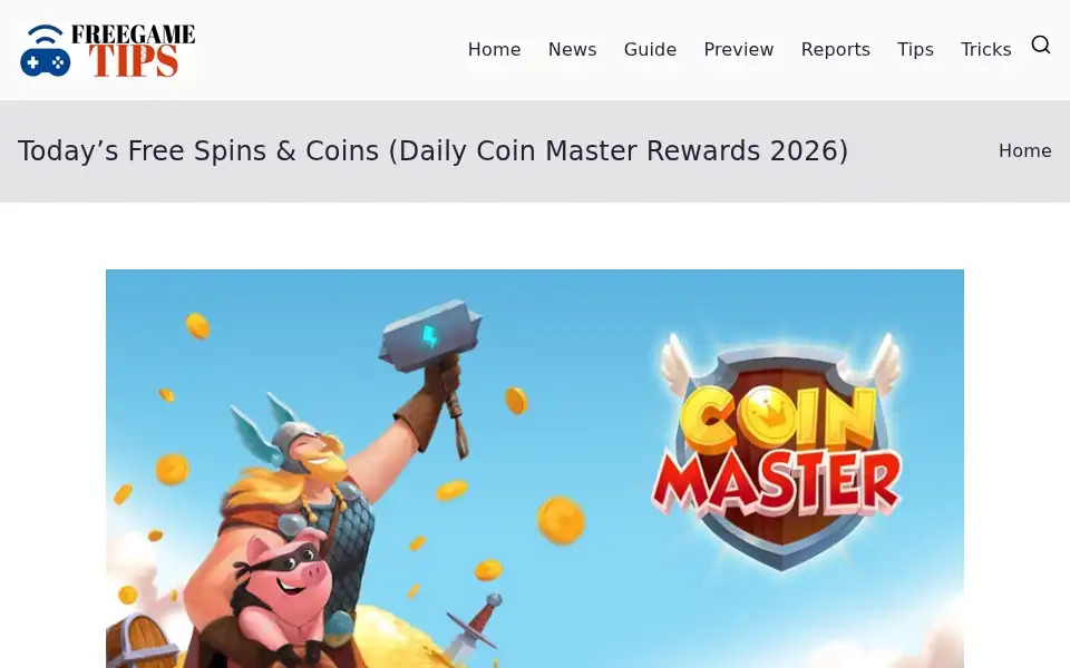 Screenshot of freegametips.com