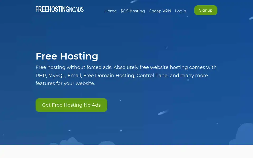 Screenshot of freehostingnoads.net