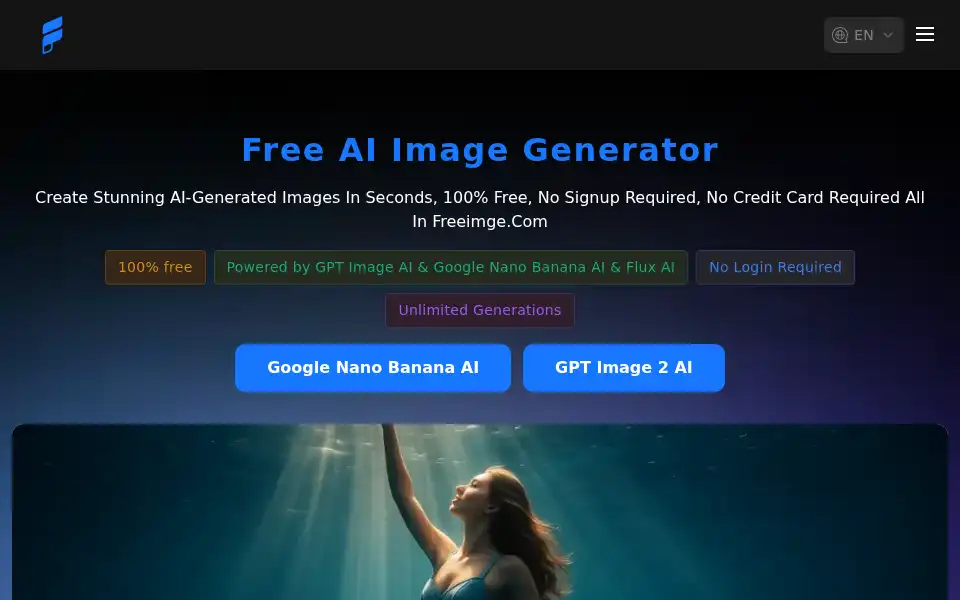 Screenshot of freeimgen.com