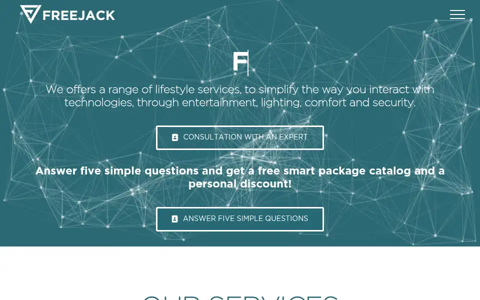 Screenshot of freejack.me