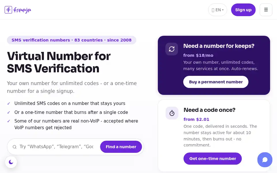Screenshot of freeje.com