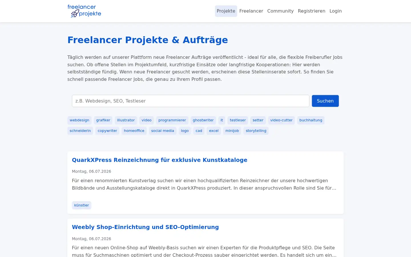 Screenshot of freelancer-jobs.net