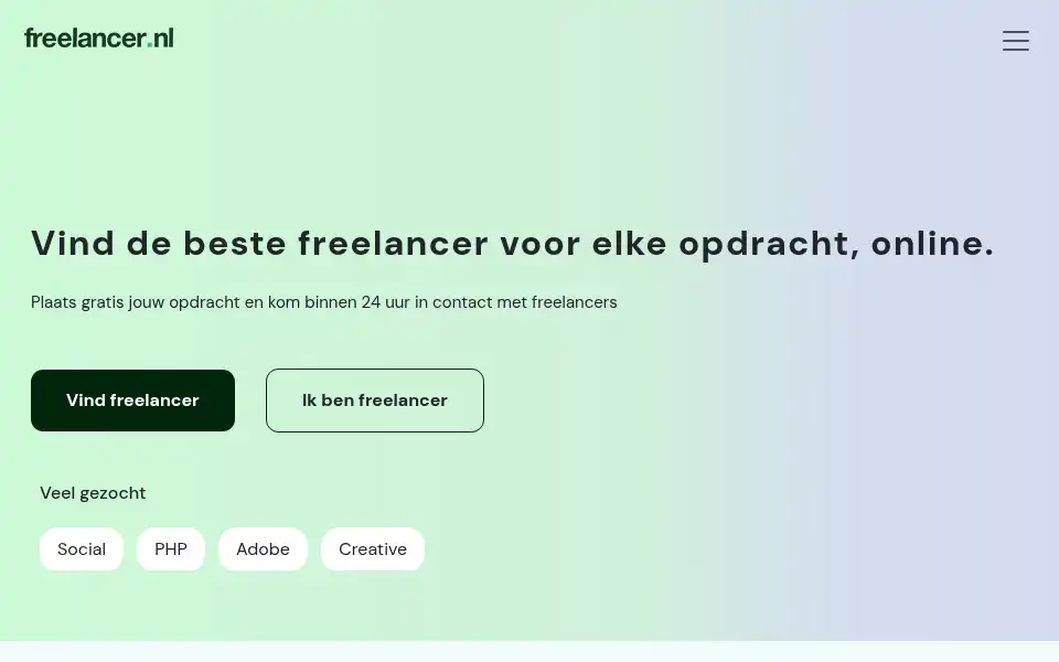 Screenshot of freelancer.nl