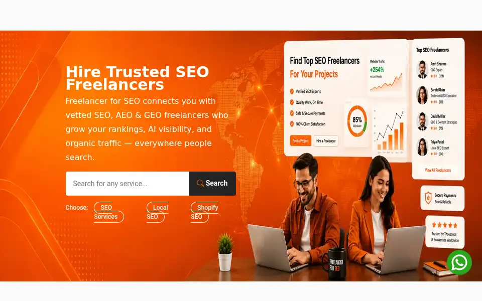Screenshot of freelancerforseo.in