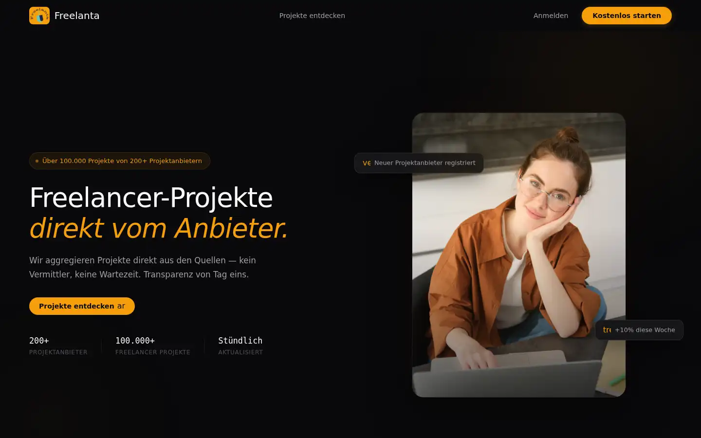 Screenshot of freelanta.com
