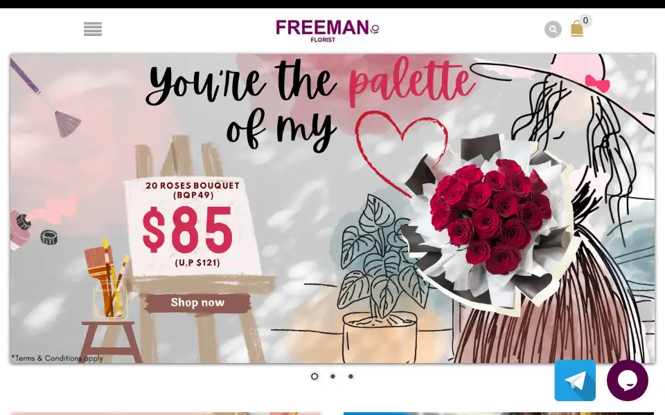 Screenshot of freemanflorist.com