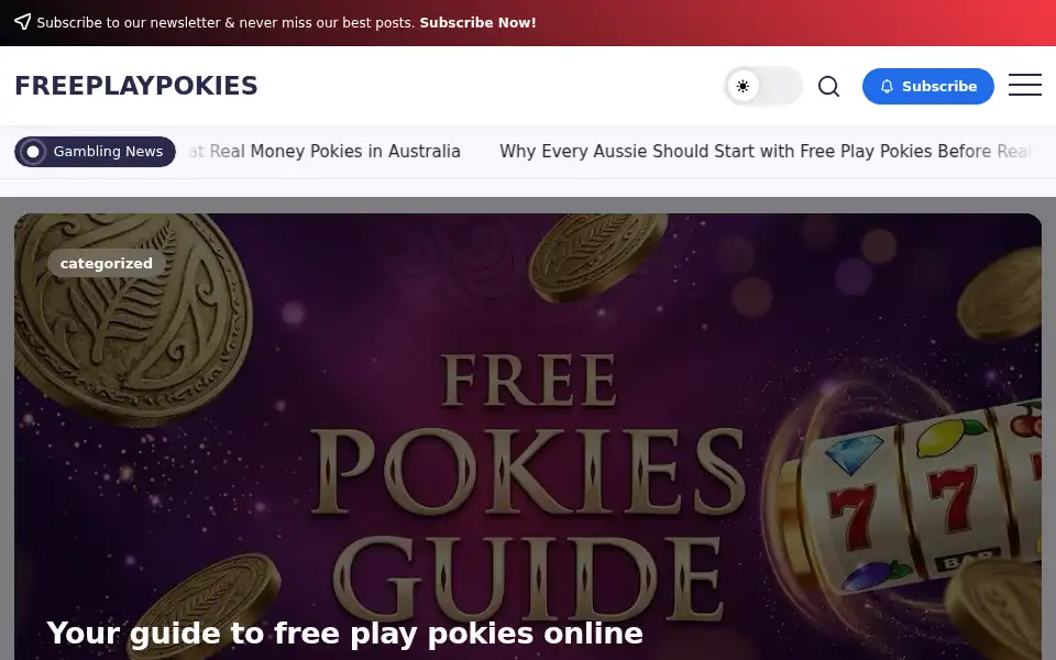 Screenshot of freeplaypokies.com
