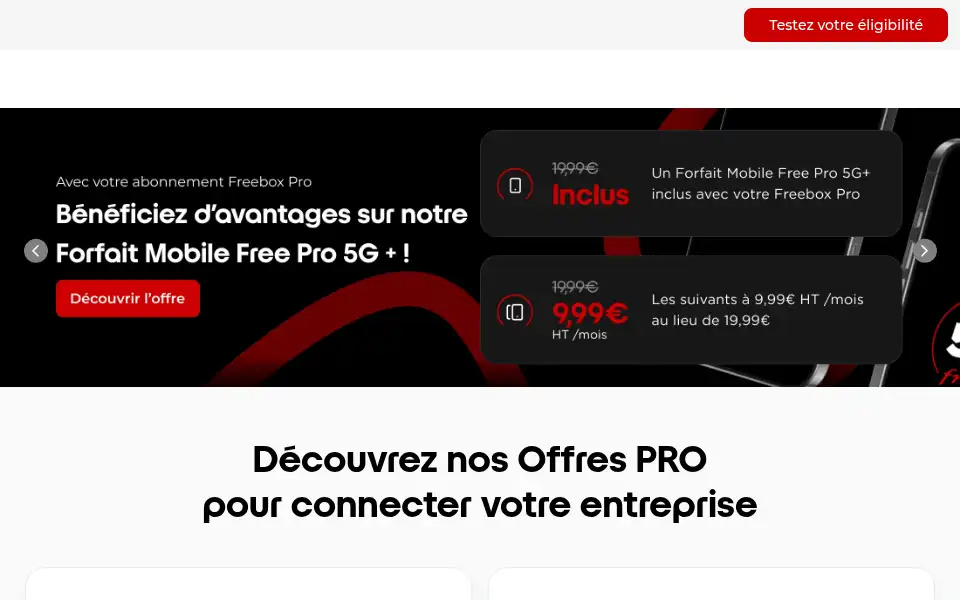 Screenshot of freepro.fr