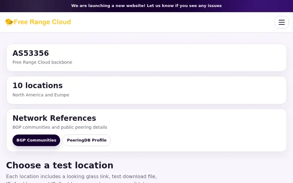 Screenshot of freerangecloud.com