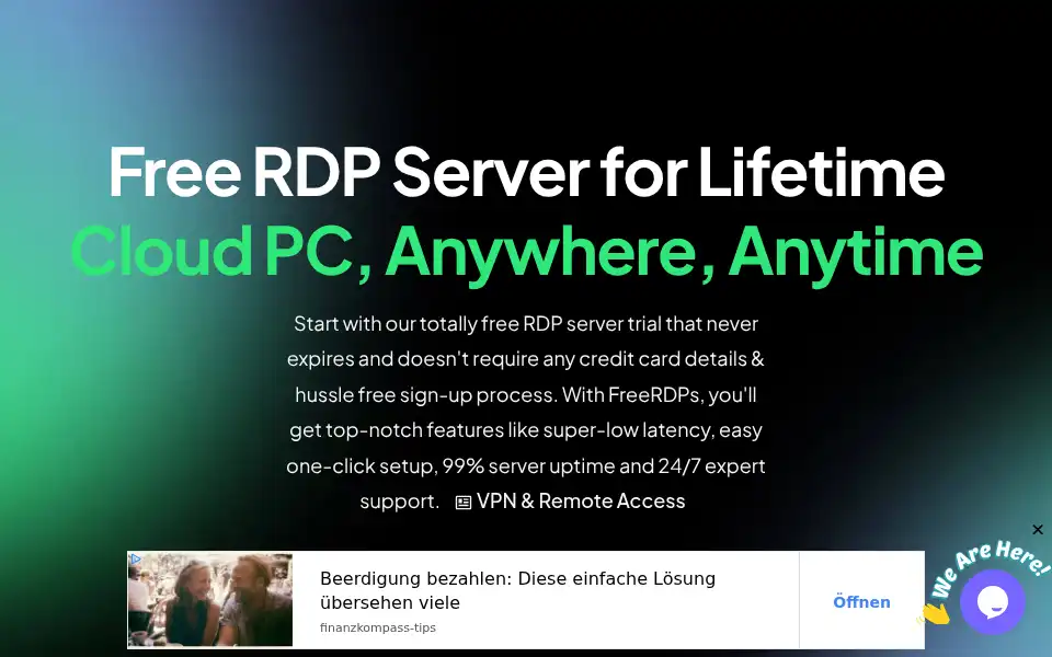Screenshot of freerdps.com