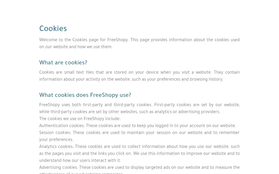 Screenshot of freeshopy.com