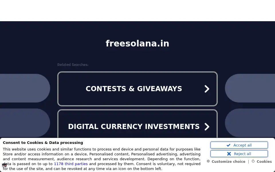 Screenshot of freesolana.in