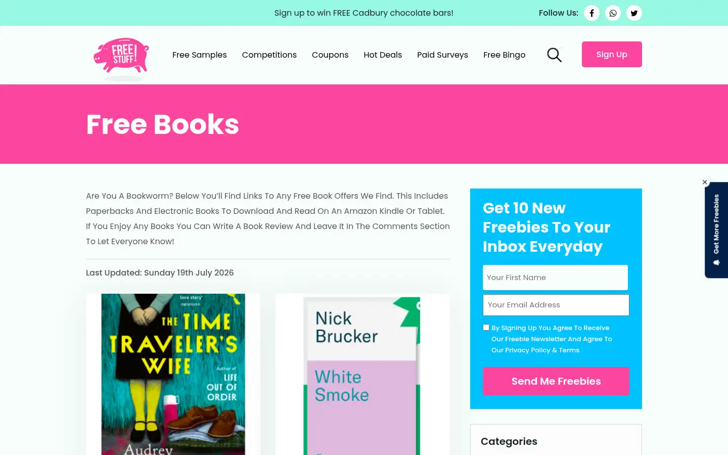 Screenshot of freestuff.co.uk