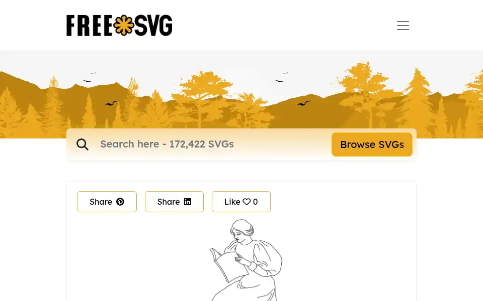 Screenshot of freesvg.org
