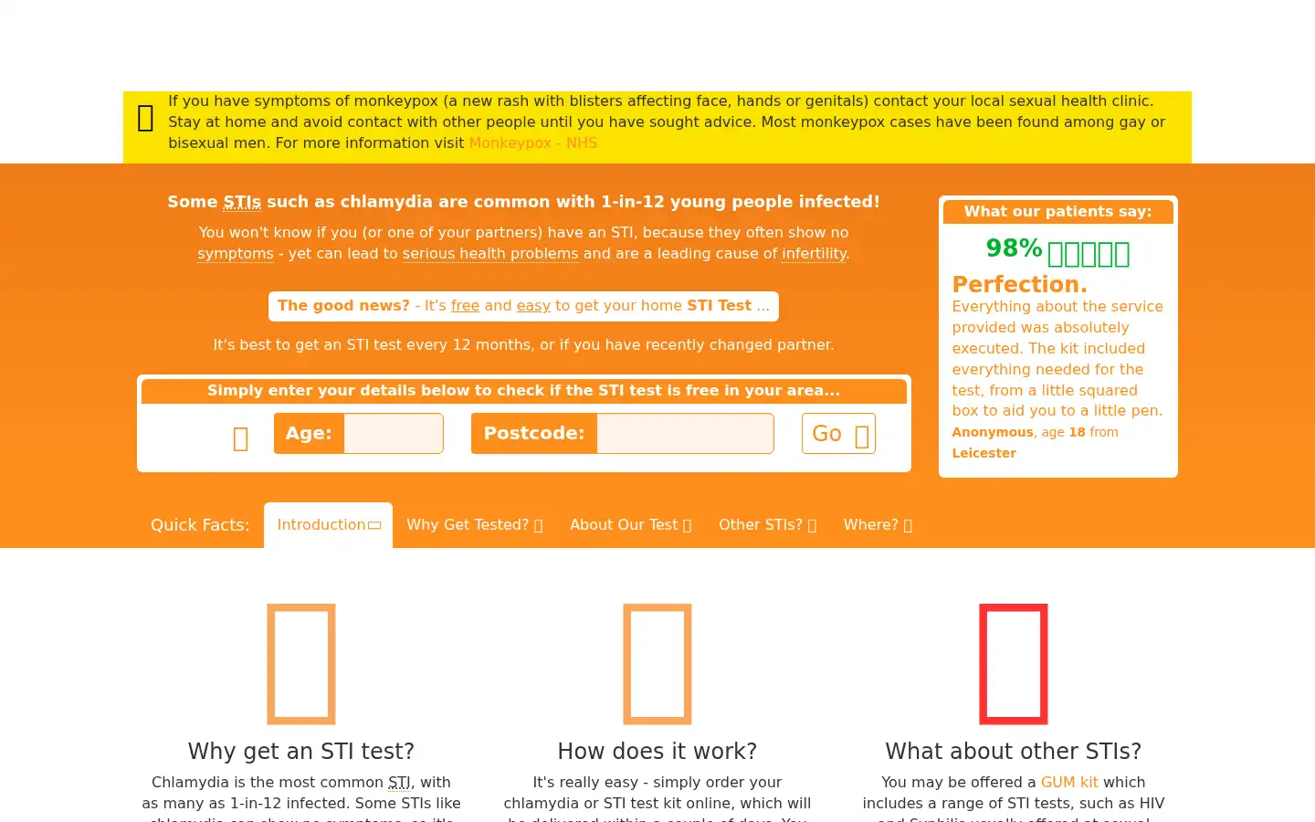 Screenshot of freetest.me