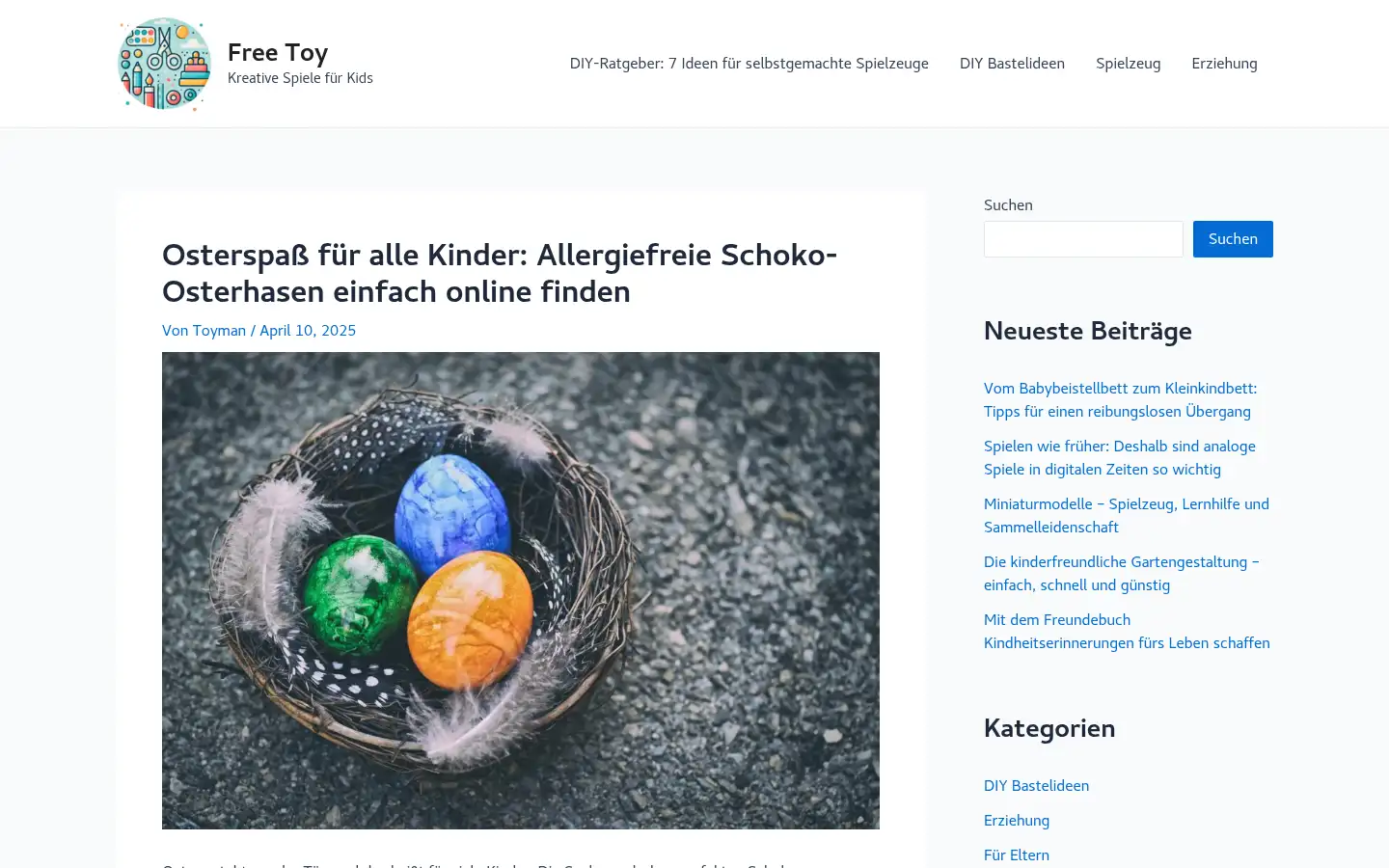 Screenshot of freetoy.de