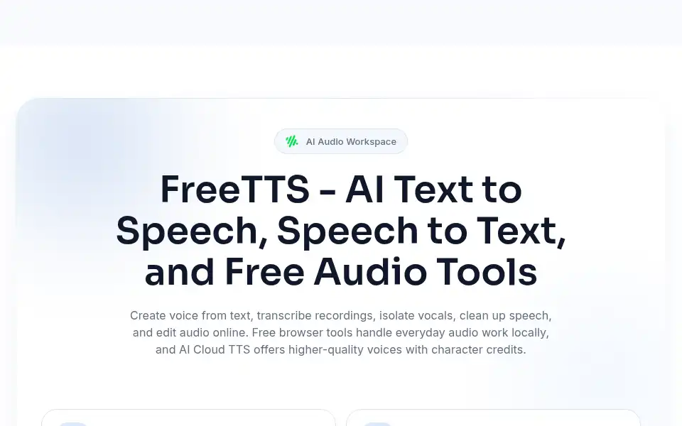 Screenshot of freetts.com