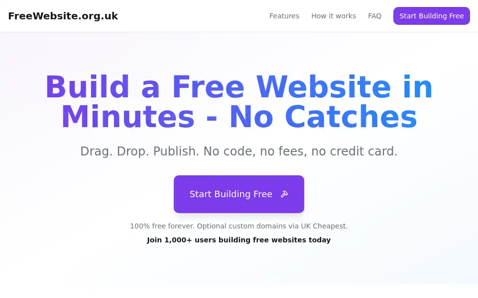 Screenshot of freewebsite.org.uk
