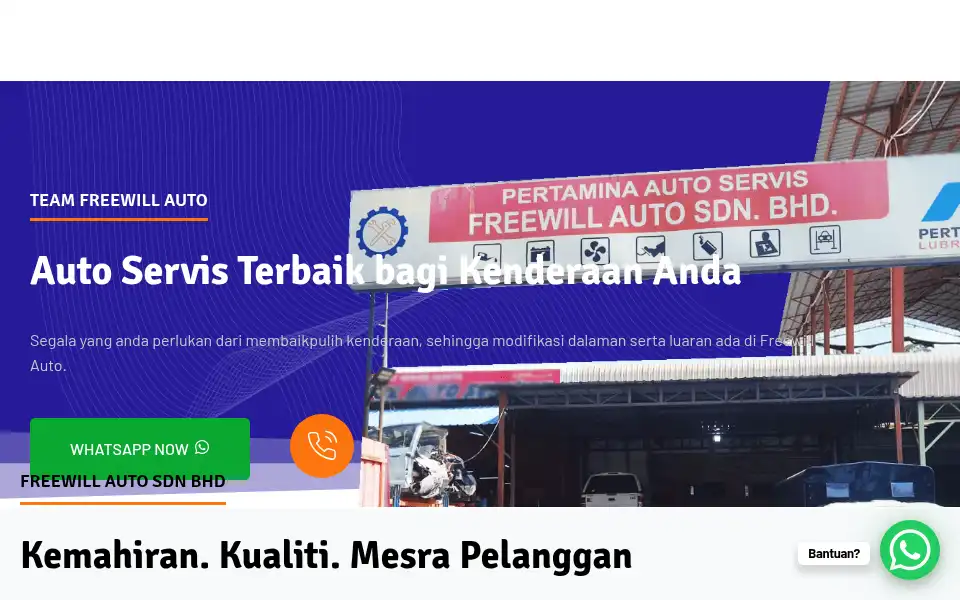 Screenshot of freewillauto.com.my