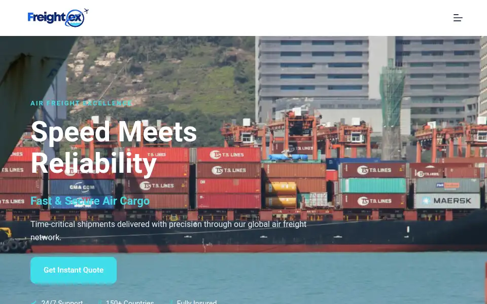 Screenshot of freightexeg.com