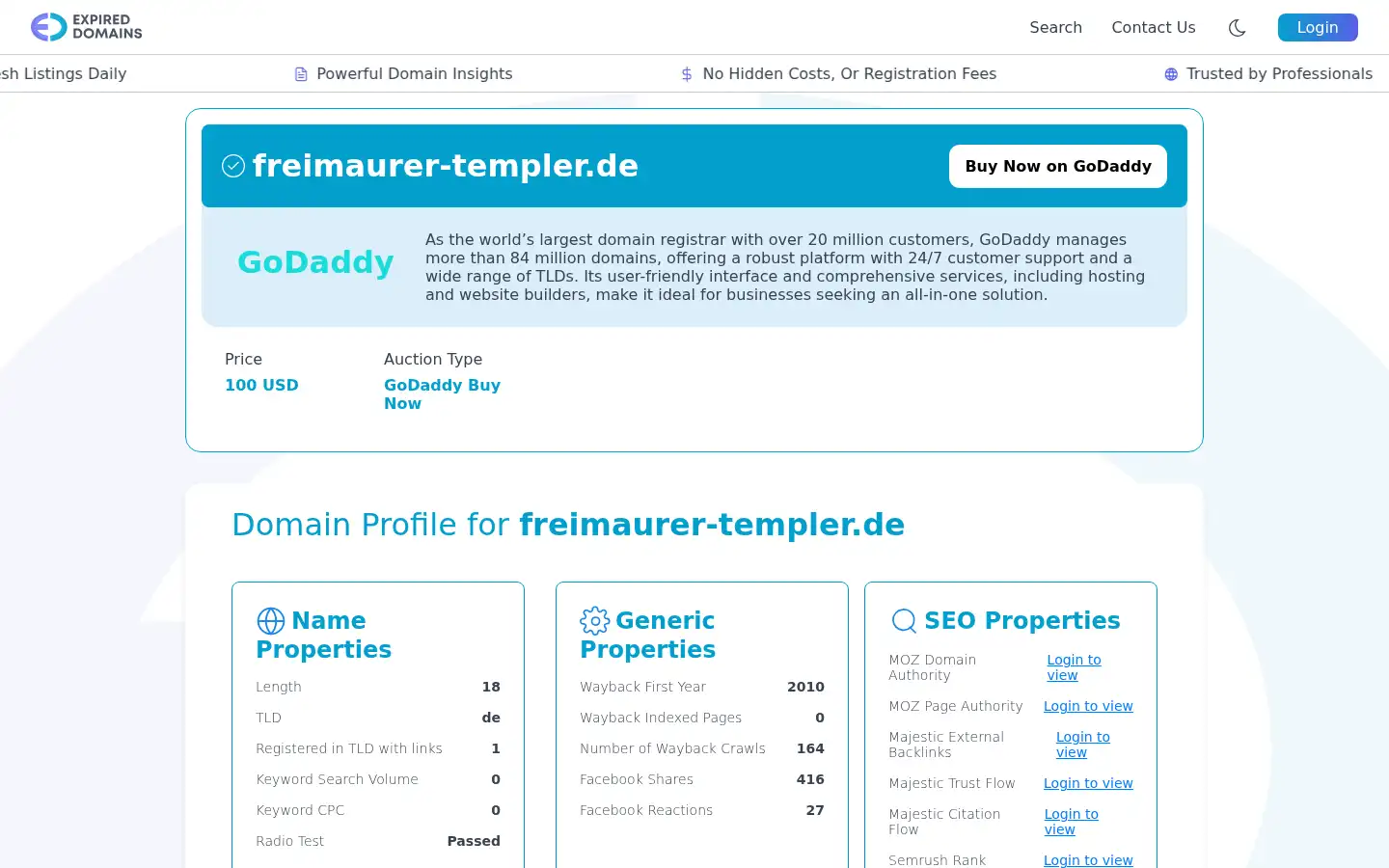 Screenshot of freimaurer-templer.de