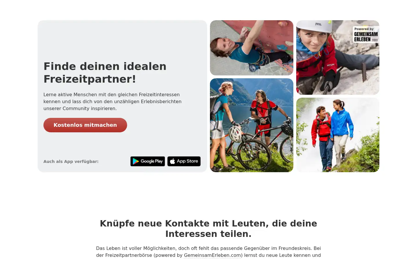 Screenshot of freizeitpartnerboerse.com