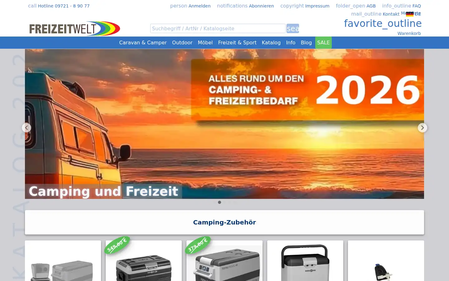 Screenshot of freizeitwelt.de