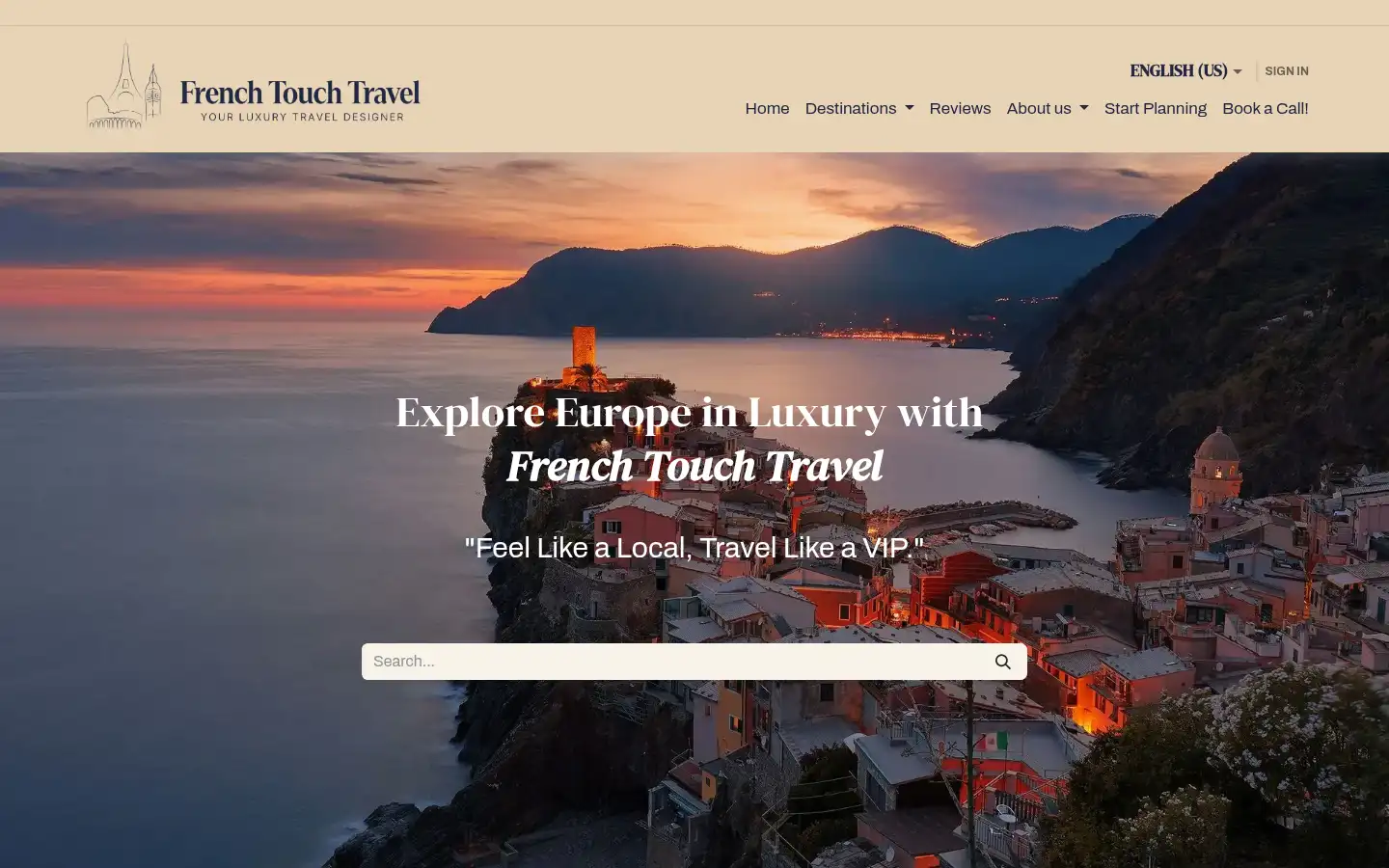 Screenshot of french-touch-travel.com