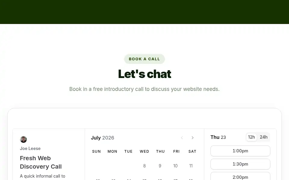 Screenshot of fresh-web.co.uk
