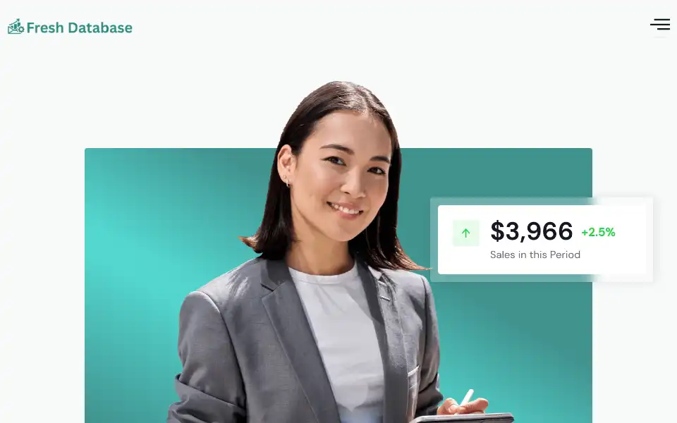 Screenshot of freshdatabases.com