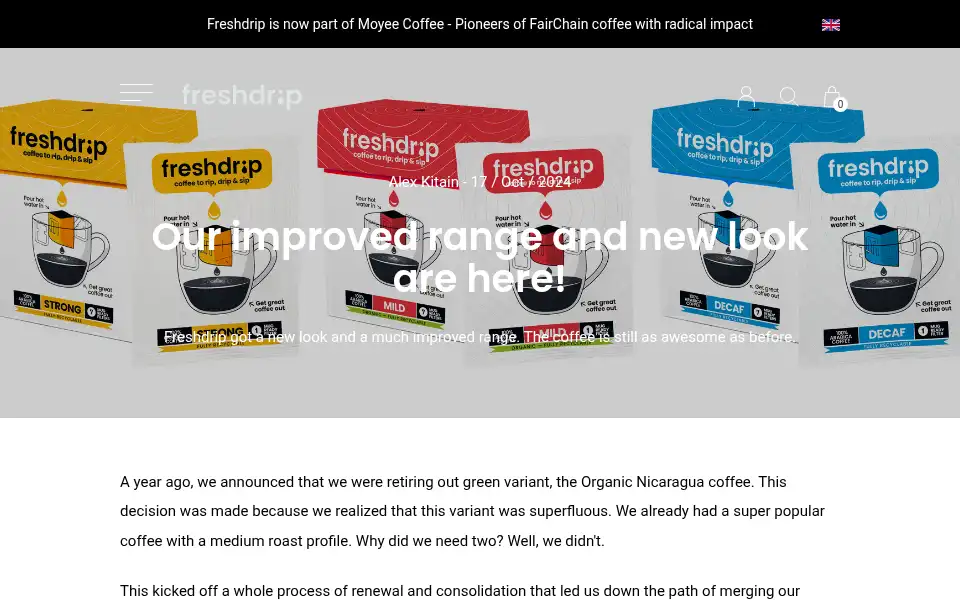 Screenshot of freshdrip.com