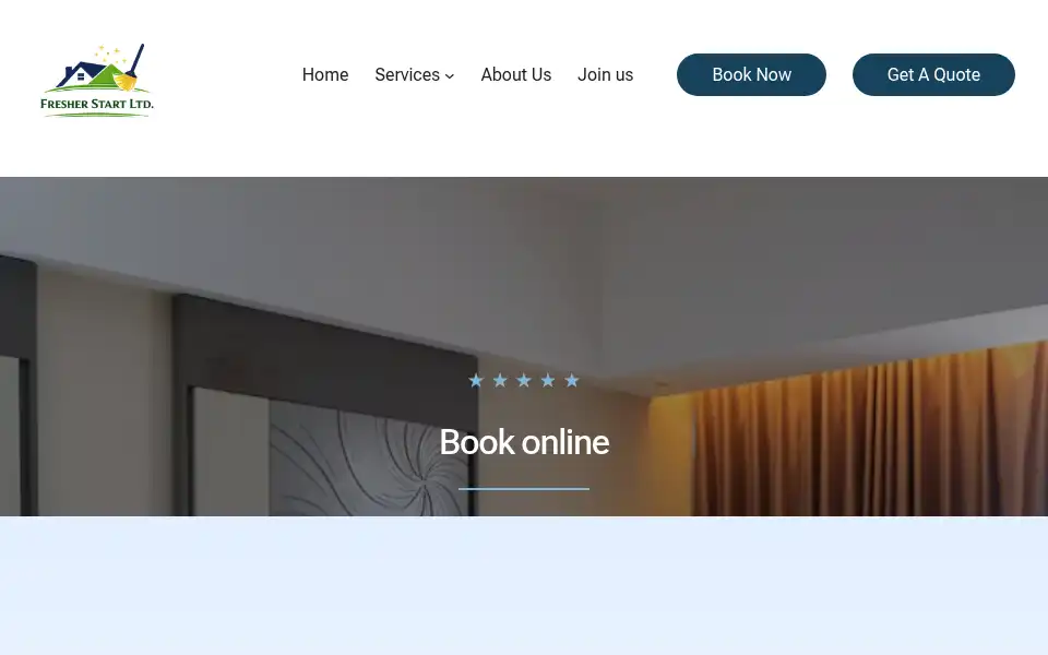 Screenshot of fresherstart.co.uk