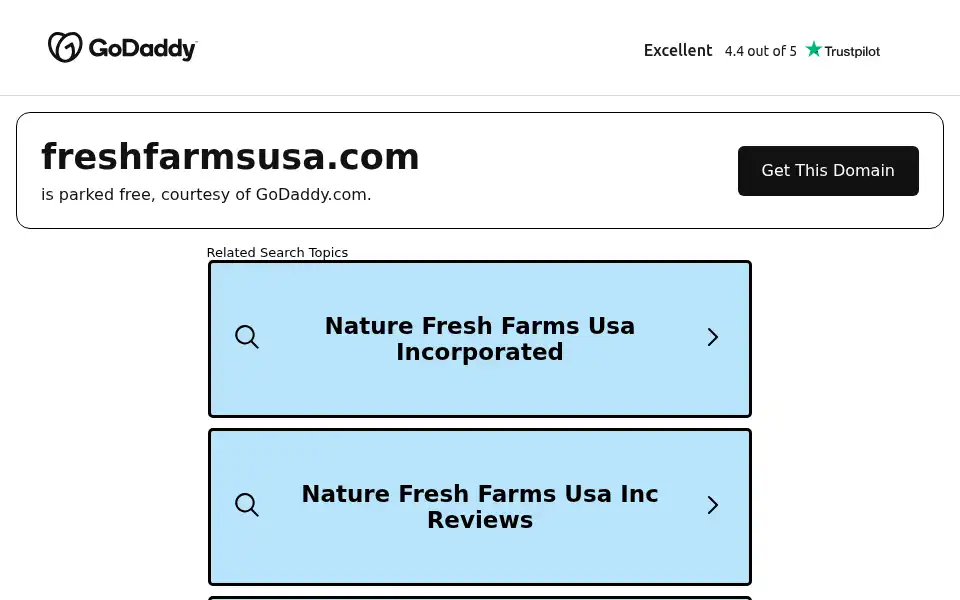 Screenshot of freshfarmsusa.com