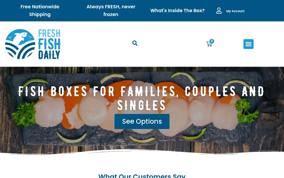 Screenshot of freshfishdaily.co.uk