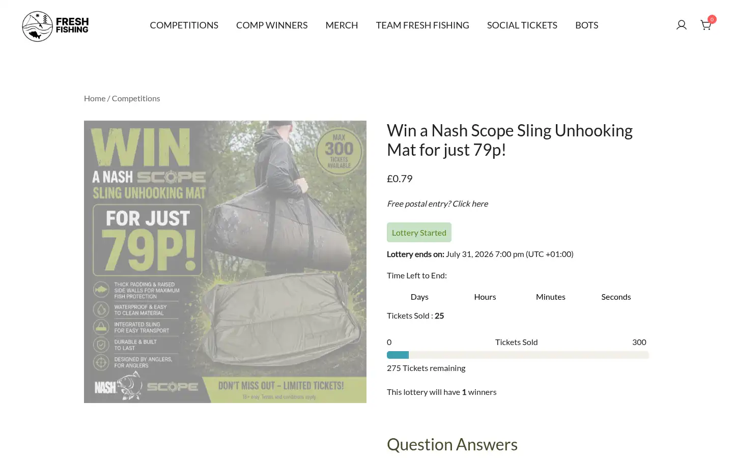 Screenshot of freshfishing.co.uk