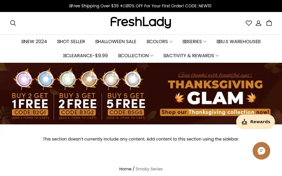 Screenshot of freshladyeye.com