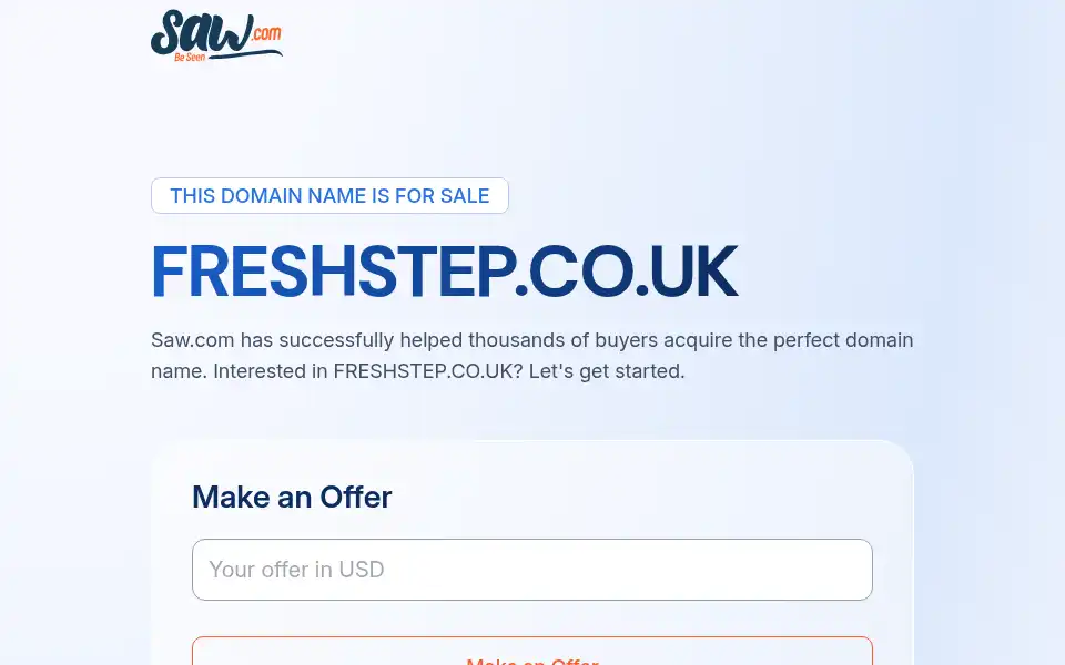 Screenshot of freshstep.co.uk