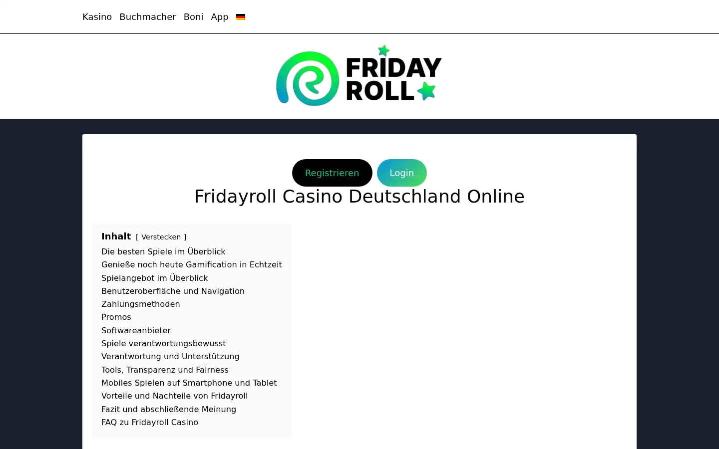 Screenshot of friday-rolls.de