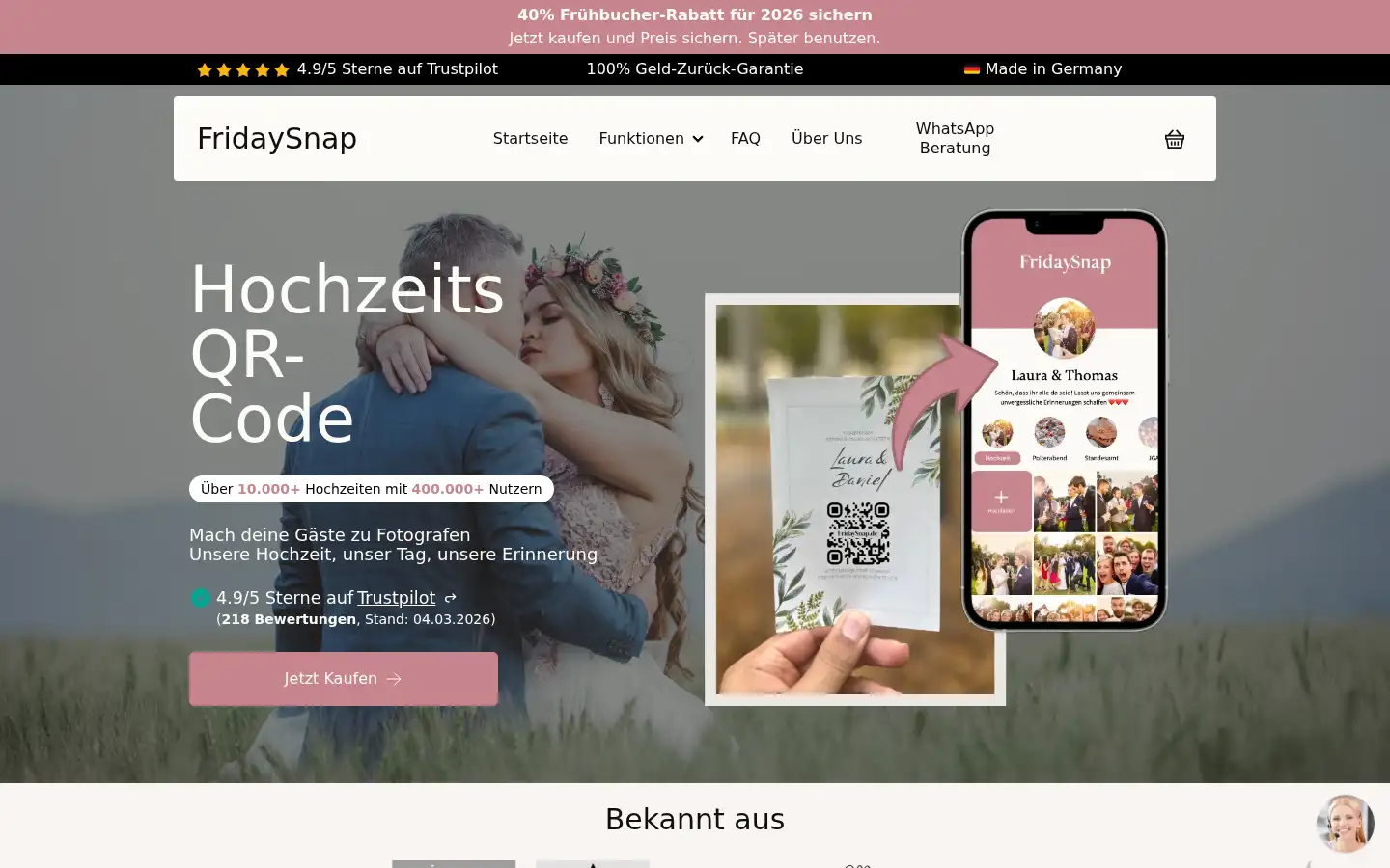 Screenshot of fridaysnap.de
