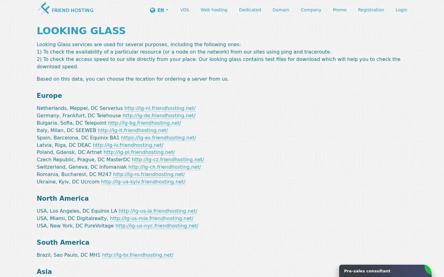 Screenshot of friendhosting.net