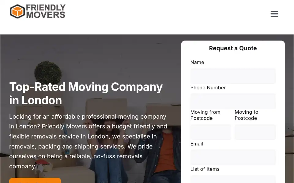 Screenshot of friendly-movers.com