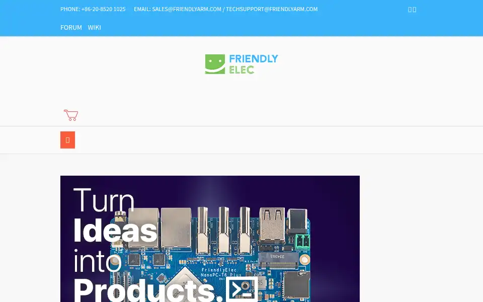 Screenshot of friendlyelec.com