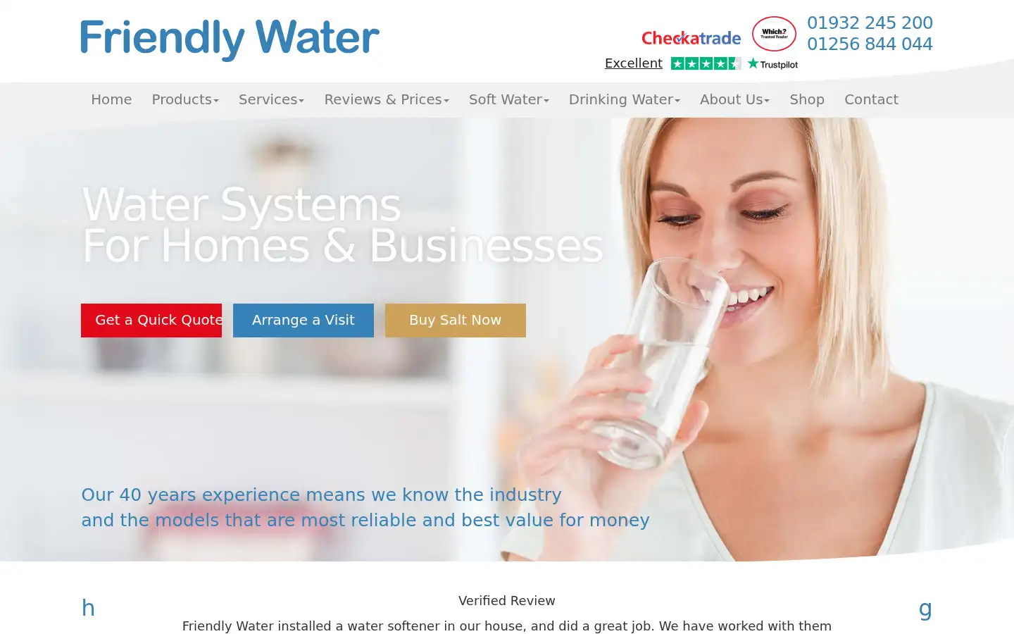Screenshot of friendlywater.co.uk