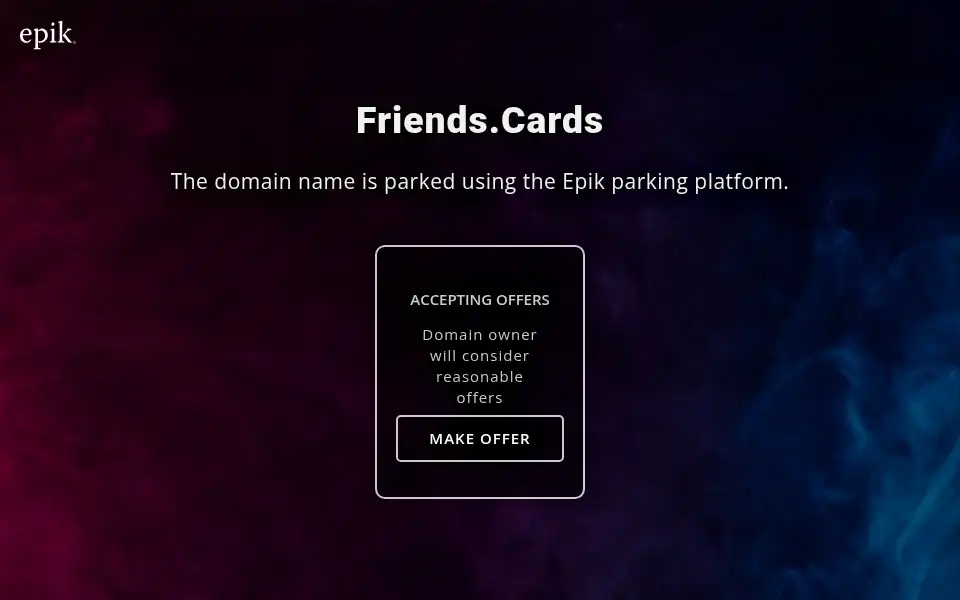 Screenshot of friends.cards