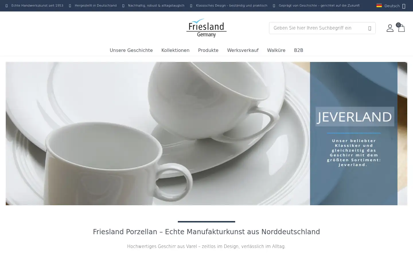 Screenshot of friesland-porzellan.de